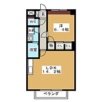 ハイツ功城  ｜ 岐阜県大垣市福田町（賃貸マンション1LDK・1階・50.34㎡） その2