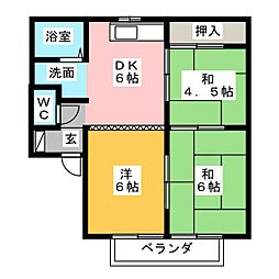 カサベルデ 3DKの間取図画像