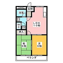 コットンハウス1 2LDKの間取図画像