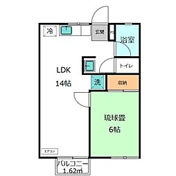第3メゾン・ド・ラポール 1LDKの間取図画像