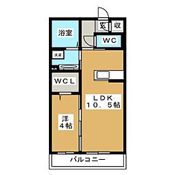 グレース 1LDKの間取図画像