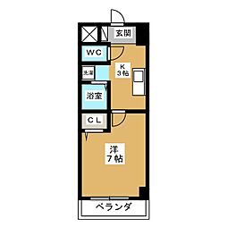 La・BauleSHOEI 1Kの間取図画像