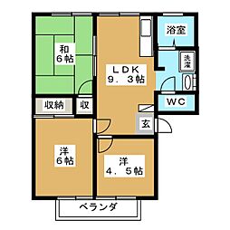 ベル・メゾンB 3DKの間取図画像