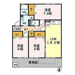 サンセジュール 3LDKの間取図画像