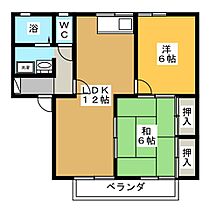 セジュール津田II  ｜ 岐阜県各務原市那加前野町４丁目（賃貸アパート2LDK・2階・53.87㎡） その2