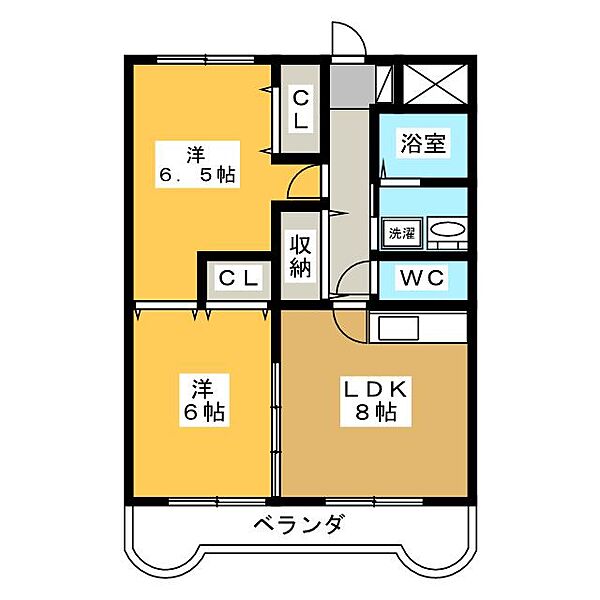 プランドール川島 ｜岐阜県各務原市川島松原町(賃貸マンション2LDK・3階・48.60㎡)の写真 その2