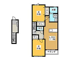 リセラ  ｜ 岐阜県各務原市鵜沼古市場町４丁目（賃貸アパート2LDK・2階・58.48㎡） その2