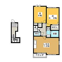 パークプレイスUN  ｜ 岐阜県各務原市川島河田町（賃貸アパート2LDK・2階・57.76㎡） その2