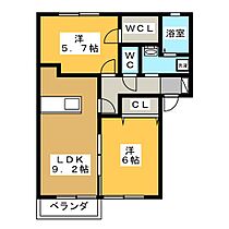 ショコラ  ｜ 岐阜県各務原市那加不動丘２丁目（賃貸アパート2LDK・2階・54.07㎡） その2