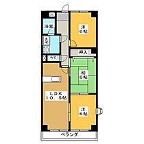 エステート鵜沼  ｜ 岐阜県各務原市鵜沼羽場町６丁目（賃貸マンション3LDK・4階・63.18㎡） その2