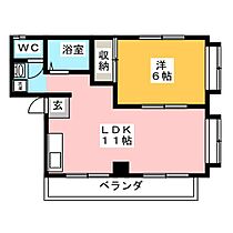 ホワイトピア  ｜ 岐阜県各務原市蘇原柿沢町１丁目（賃貸マンション1LDK・3階・36.36㎡） その2