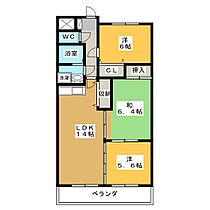 ファミーユ日新  ｜ 岐阜県各務原市那加日新町３丁目（賃貸マンション3LDK・2階・68.52㎡） その2