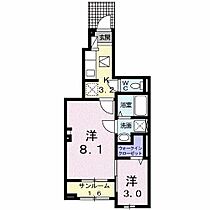 コンフォート各務原　Ｅ  ｜ 岐阜県各務原市鵜沼各務原町４丁目322-3（賃貸アパート2K・1階・36.96㎡） その2