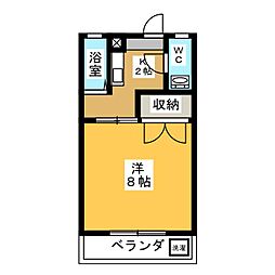 ファミール南館 1Kの間取図画像