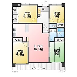 テラスノバ鵜沼 4LDKの間取図画像