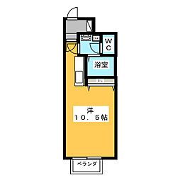 フィアス那加 ワンルームの間取図画像