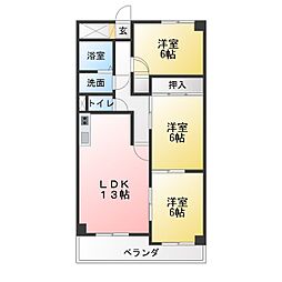 サンロレンツォ 3LDKの間取図画像