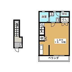 ラ・リベルタ ワンルームの間取図画像