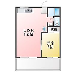 ファミールK 1LDKの間取図画像