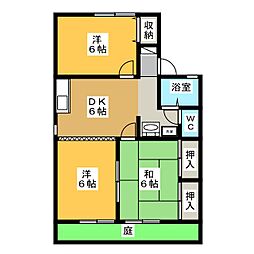 セジュールたくみ 3DKの間取図画像