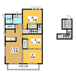 ベリッシモA棟 3LDKの間取図画像