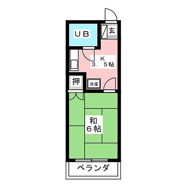 グリーンハイツII ｜岐阜県可児市今渡(賃貸マンション1K・2階・21.00㎡)の写真 その2