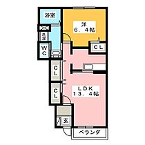 アンジェ・ロゼ　B  ｜ 岐阜県可児市下恵土（賃貸アパート1LDK・1階・46.49㎡） その2