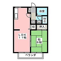 シャルマンシティー  ｜ 岐阜県可児市今渡（賃貸アパート1LDK・2階・40.00㎡） その2