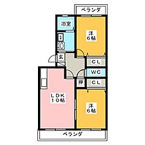 サニーフラワー  ｜ 岐阜県可児郡御嵩町古屋敷（賃貸マンション2LDK・3階・55.50㎡） その2