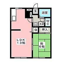 ラインハイツわたなべA  ｜ 岐阜県可児市今渡（賃貸アパート1LDK・1階・40.92㎡） その2