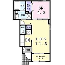 エントピア鳴子 102 ｜ 岐阜県可児市今渡2419番地2（賃貸アパート1LDK・1階・40.03㎡） その2