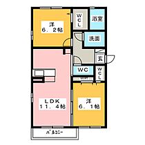 ヒトツバタゴ  ｜ 岐阜県可児市矢戸（賃貸アパート2LDK・1階・58.78㎡） その2