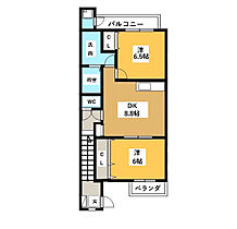 レオパルド21  ｜ 岐阜県可児市中恵土（賃貸アパート2LDK・2階・59.03㎡） その2