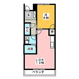 タキオンB 1LDKの間取図画像