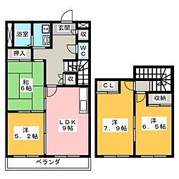 マリーヴィラ2 4LDKの間取図画像