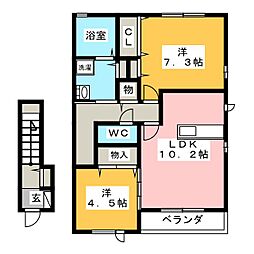 リコプロスペラーレ 2LDKの間取図画像