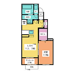 サンロード可児2 1LDKの間取図画像