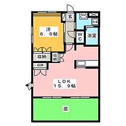 ルミナス・ハイツ 1LDKの間取図画像