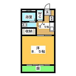 ハイツセレベス 1Kの間取図画像