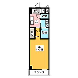 ピュアスカイ 1Kの間取図画像
