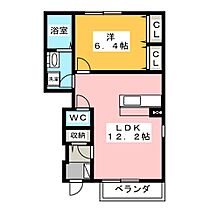 グランディール  ｜ 岐阜県本巣郡北方町柱本南２丁目（賃貸アパート1LDK・1階・45.42㎡） その2