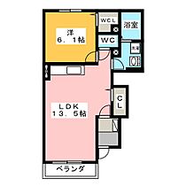 アムール　Ｂ  ｜ 岐阜県本巣市小柿（賃貸アパート1LDK・1階・44.75㎡） その2