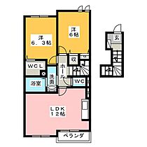 エメロード　II  ｜ 岐阜県瑞穂市牛牧（賃貸アパート2LDK・2階・57.76㎡） その2