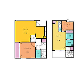 LAZO  -E- 2階2LDKの間取り