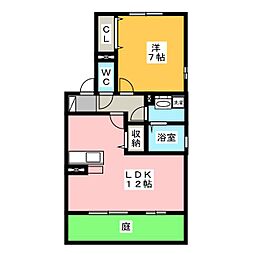 フェリーチェC 1LDKの間取図画像