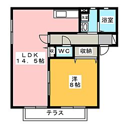 コンフォール 1LDKの間取図画像