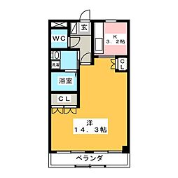 ハイム・エスポワール 1Kの間取図画像