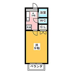 ステュディオメッチェン 1Kの間取図画像