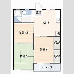 藤橋ビル 3DKの間取図画像