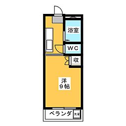 ラフェニーチェ ワンルームの間取図画像